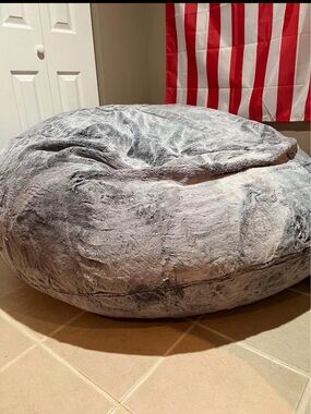 LoveSac Plush Gray Oversized Sac